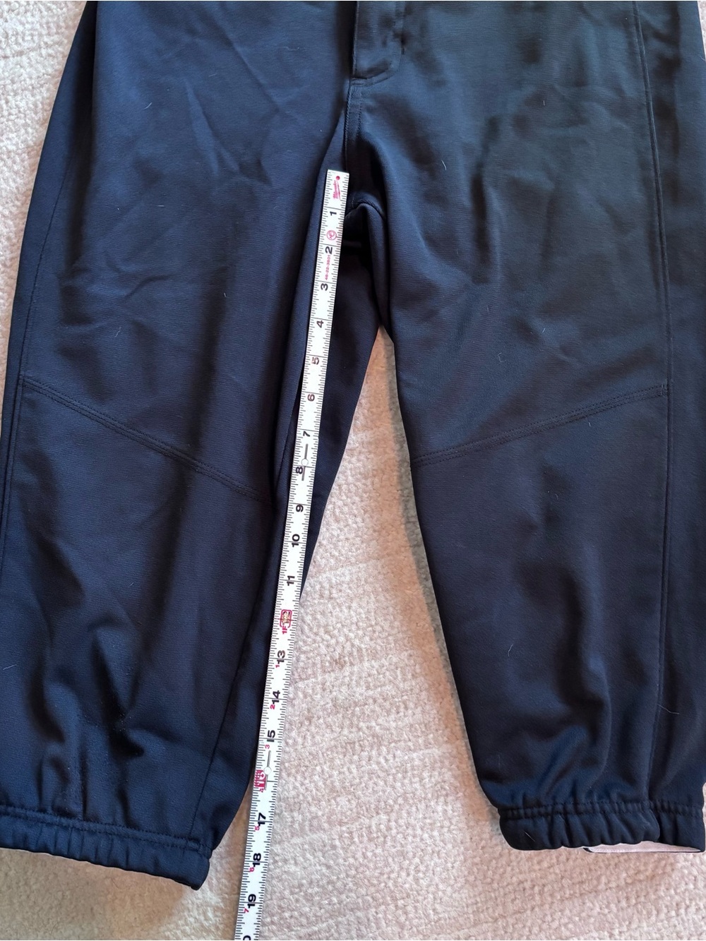 Under Armour Softball Cropped Black Athletic Pants with Silver Logo - Picture 5 of 9